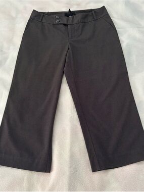 Mossimo Women's Brown With White Pinstripe Wide-Leg Capris